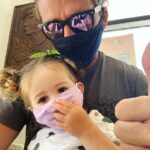 Casey Neistat Instagram - little Georgie says wear a mask!