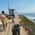 Casey Neistat Instagram - trying to teach Ilya how to surf. also I was either attacked by a shark or bumped my knee in a rock.. not sure which one