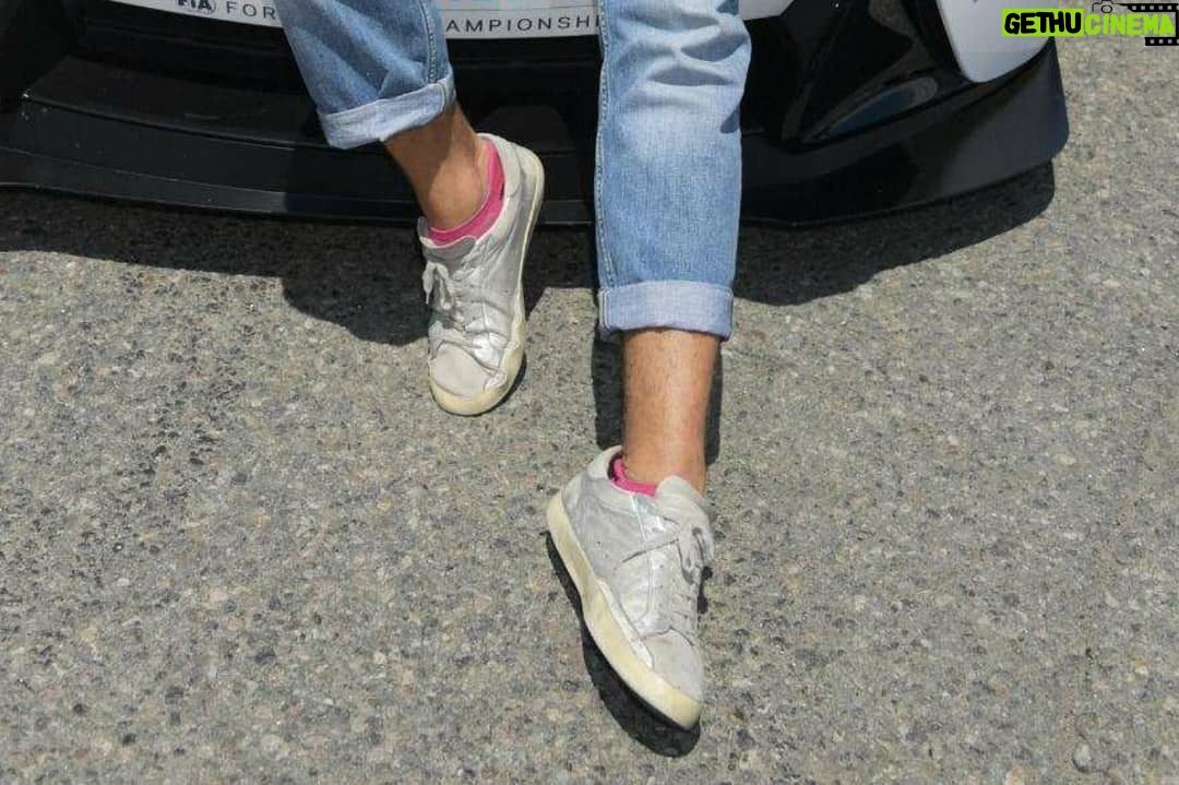 Casey Neistat Instagram - if I was a racecar driver I'd only race in pink socks. thanks for having me this summer @FIAFormulaE really enjoyed the #NYCEPrix and I appreciate you sponsoring my YouTube channel #ad
