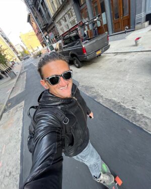 Casey Neistat Instagram - it’s 2021, im riding a boosted board through the streets of new york city and all is right in the world