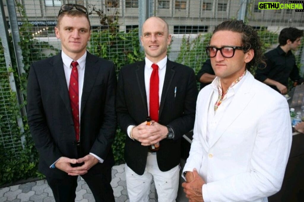 Casey Neistat Instagram - my dad just sent me this picture. probly 10+ years ago. no explanation for why my brothers look like the newest members of the federalist society and I look like I just finished explaining I can get 500 kilos on a single engine plane or 2500 kilos in a homemade submarine
