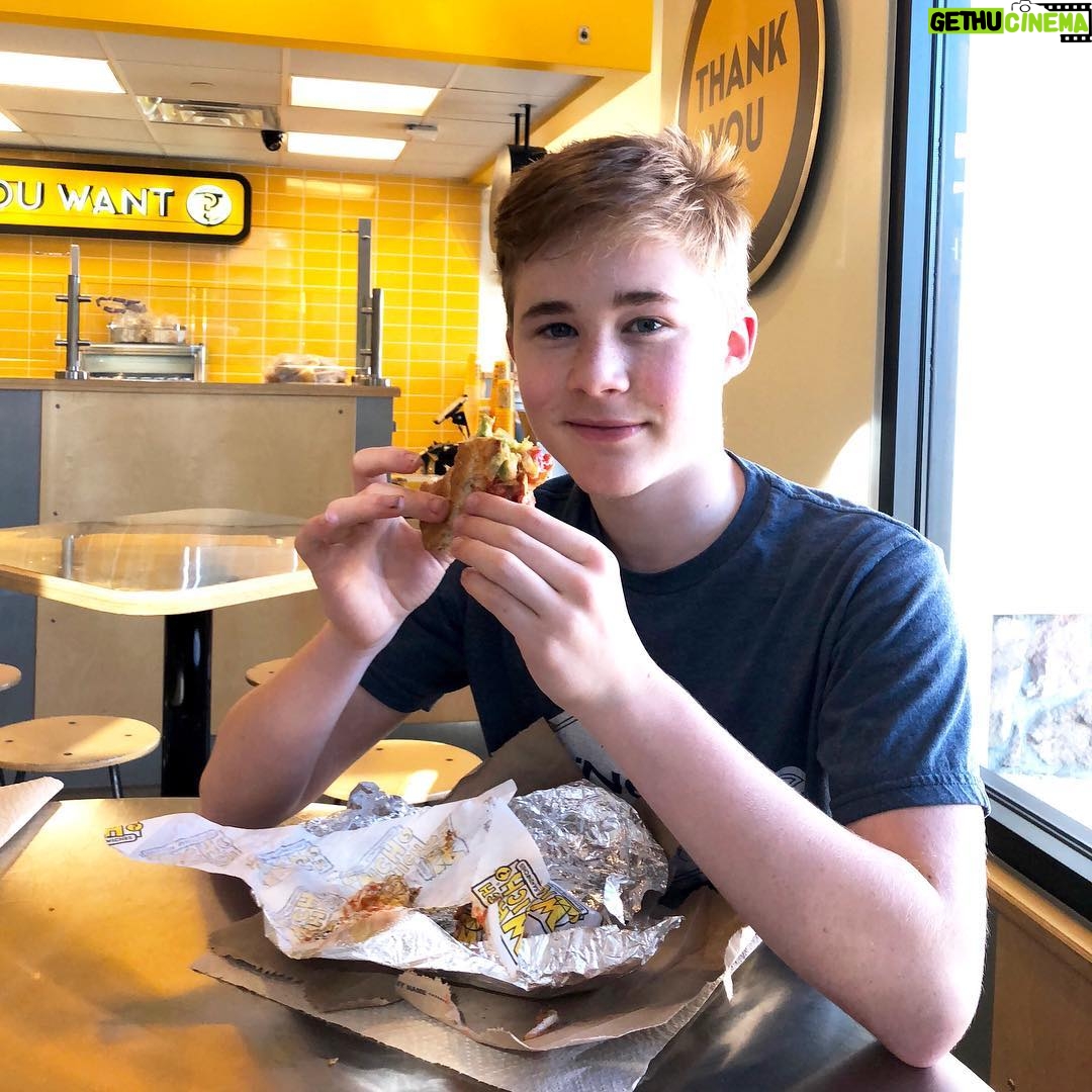Casey Simpson Instagram - Eating a sandwich