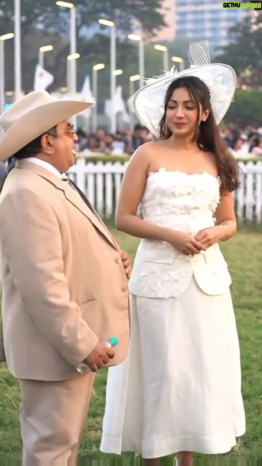 Catherine Tresa Instagram - Elegance and speed collided at Mahalakshmi Race Course during the Derby – what an afternoon this was! congratulations @yashnarredu008 and his horse Enabler on winning!! @rwitc @hpslofficial @mysouthdiva #derby #horseraceing #playingdressup #mebeingme