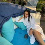 Catherine Tresa Instagram – Robe + Sun = Roasting in style!😎 
 
#robelife #sunbathinggoals #lounginginstyle #poolsideescape #saturdaymornings #mebeingme