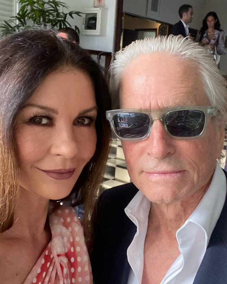 Catherine Zeta-Jones Instagram - Hubby and I last night in Jamaica🇯🇲 at the exquisite, I mean…..out of this world marriage of Grace and Matt. Two beautiful human beings♥️