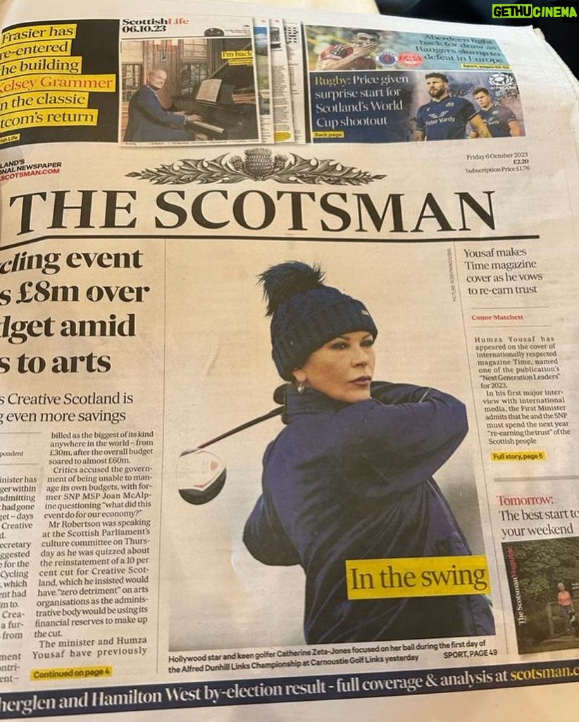 Catherine Zeta-Jones Instagram - Still Swinging! Sir Sean Connery, dear friend, this one is for you! Been thinking of you all week. The kid is loving the links! ♥🙏🏻♥ @dunhilllinks