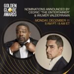 Cedric the Entertainer Instagram - I’m so excited to be announcing the 2024 Golden Globe Awards nominees with @wilmervalderrama  🏆 Tune-in to the announcement on Monday, December 11 at 5am PT / 8am ET via @GoldenGlobes and CBSNews.com! #GoldenGlobes I’ll Holla! ✌🏾