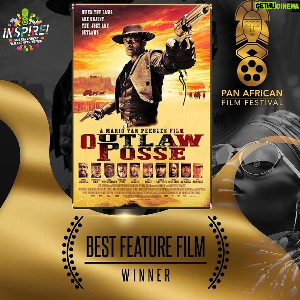 Cedric the Entertainer Instagram - “OUTLAW POSSE” OUT HERE ROUNDIN’ UP AWARDS ALREADY!!! ⭐️⭐️BEST FEATURE FILM⭐️⭐️ at @paffnow 🎥 : IN THEATERS MARCH 1st!!