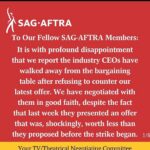 Cedric the Entertainer Instagram - We are at a crucial time between Labor and Big Business in our country. You see it everywhere. Automobiles, Airlines, Healthcare,and many others including the people who provide your entertainment. Everyone was really hopeful that after the WGA settled ours would be swift and we could go back to work. This is not the case We must stand in our beliefs and good faith that what we are asking for is fair and just. Some times you must step away to gain perspective to seek a new direction . There are a great many lives effected by this strike so an agreement must be met! Soon!
