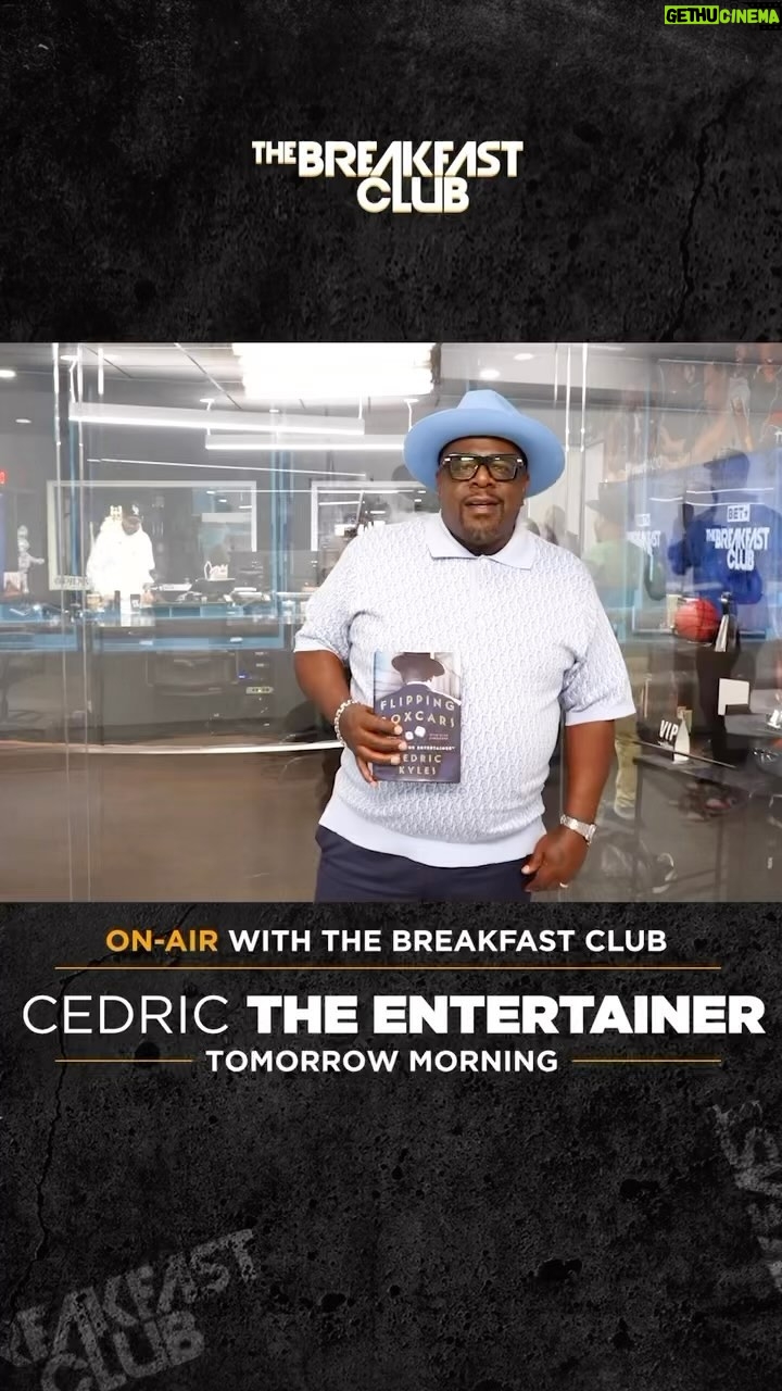 Cedric the Entertainer Instagram - 🚨 The legendary kings of comedy @cedtheentertainer will be in the building tomorrow morning on #TheBreakfastClubBET discussing his new 📘 ‘Flipping Boxcars’ !!! ➡️Set your alarms to listen in live from 6a-10a locally or on the 🆓 @iHeartRadio app ! You can catch us live at 9a on @bet 🔥 Letssss goooo 💯