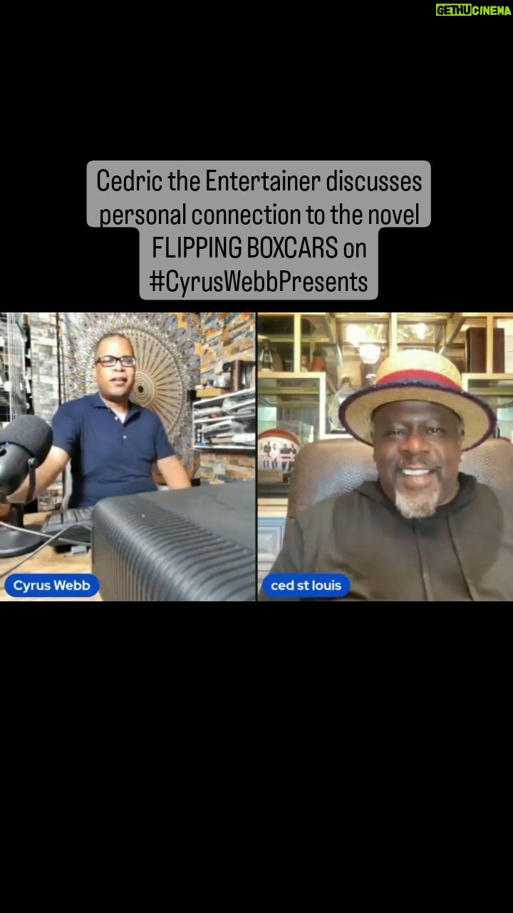 Cedric the Entertainer Instagram - We are just days away from the release of @cedtheentertainer's debut novel #FlippingBoxcars. In this snippet of our interview on #CyrusWebbPresents we discuss the personal connection to the main character Babe. Preorder your copy of #FlippingBoxcars today. Release date is Sept. 12th. #kingsofcomedy #cedrictheentertainer #bookrelease #interviewseries