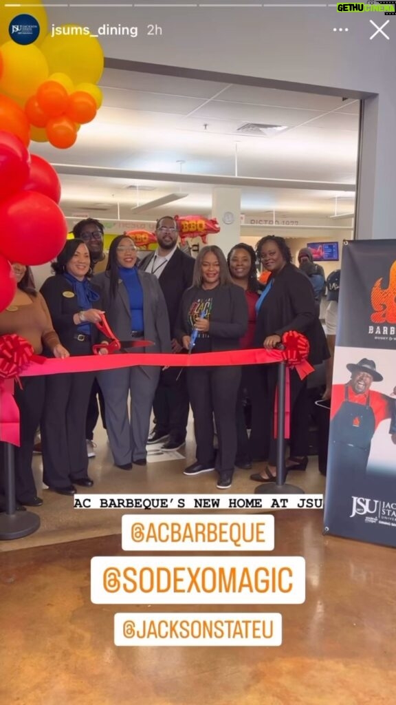 Cedric the Entertainer Instagram - Huge week for our JSU fam and it’s only Tuesday! Congrats to @sonicboom_ots for one heck of a show at Super Bowl LVIII 🥁 and shout out to the team @jsums_dining and @sodexomagic on the grand opening of our very first AC Barbeque @jacksonstateu. CATCH THE DRIP now at the Legacy Food Court 🌯🍔🍗 #theeilove #HBCUpride #jacksonstate #jsumsdining #sodexo #sodexomagic #LuvDaBoom