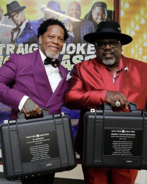 Cedric the Entertainer Instagram - Brought in the NEW YEAR etching our names in the history of @unitedcenter in Chicago. Another great run in 2023…. But, we’re coming for #MoreIn24 ✌🏾

@unitedcenter :
ARTIST GIFT: Engraved champagne bottles and glasses to bring in 2024! 🥂

🏆 COMEDY RECORD: With the NYE show in Chicago, @CedTheEntertainer and @RealDLHughley set a record for most comedy shows in United Center history! Their cases listed all 8 shows to commemorate this moment.

✍️ Each comedian autographed one bottle set that will stay in the United Center vault to remember the historic night.

We wrapped 2023 in a big way here in Chicago!