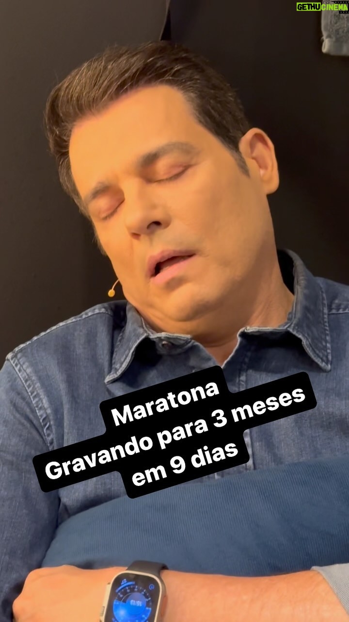 Celso Portiolli Instagram - Estamos numa maratona pesada, gravando para mais de 3 meses em 9 dias. Boraaaaa!!!!