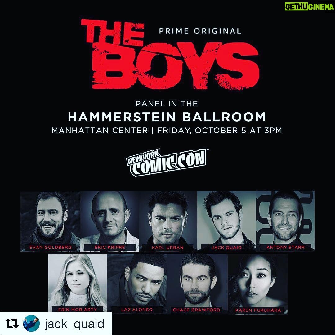 Chace Crawford Instagram - Come join us at NY comic con tomorrow! @theboystv