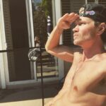Chad Michael Murray Instagram - Sometimes you gotta guard lives. AKA Life guarding😉 Sitting with the Mrs @rooeemer on this gorgeous spring day in LA watching the kiddos go pool crazy. I’m meditating with a bit ‘O 🥃 Heart full♥️ Heard it snowed in Michigan😳 Sorry bout that Northerners. Been there… brutal SPRING/Not spring moment.