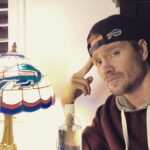 Chad Michael Murray Instagram - The lamp on my night stand. Don’t judge. #gobills🏈 Happy Holiday y’all:) @buffalobills The fact that I haven’t accidentally smashed this thing in over 20 years is the biggest shocker here. #weplayfootballinthehouse A special thank you to my wife for allowing me to bring the lamp into the bedroom is in order:) @rooeemer ❤️