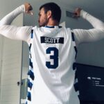 Chad Michael Murray Instagram - “Scott for Three!!!” -Mouth McFadden Pre-Order your own Autographed Lucas Scott Jersey Now! Very Limited run. I’ll be hugging & signing each one personally. #OTH #Ravens 🏀 #3 #lucasscott #whitehot @represent