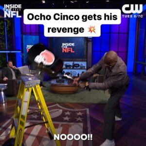 Chad Ochocinco Instagram - Ocho came out as @mikethemiz’ heel and smashed a Browns guitar 😂