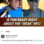 Chad Ochocinco Instagram - @shannonsharpe84 and @ochocinco cosign Tom Brady’s take on the NFL becoming mediocre 🤝