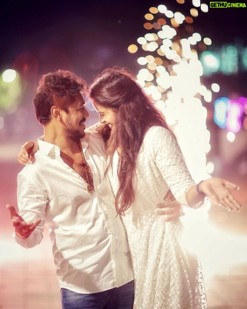 Chaitra Reddy Instagram - In a relationship, smiles become the language of understanding, light guides us through the darkest moments, and together, we embark on a beautiful life journey filled with shared laughter, illuminated by the warmth of love. #love #together #forever @dhanush__photography Thank you for such a amazing photo.