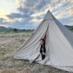 Chalida Vijitvongtong Instagram - Morning sun kisses the tent with a golden glow. ☀️🏞️ BoNanZaเขาใหญ่