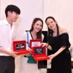 Chanon Santinatornkul Instagram - Thank you for having us krub @panglamsam & P'A ❤️🙏🏻 @aff_taksaorn มีคนสัญญาว่าปีหน้าจะร้องเพลงแล้วด้วยครับ 🤭