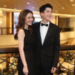 Chanon Santinatornkul Instagram - Thank you for having us krub 💙🤍 @unicef_thailand @panglamsam #bluecarpetgala