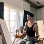 Chanon Santinatornkul Instagram - วาดลมไปเรื่อย 😂😬 Paint the world full of you 🤩