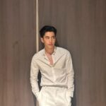 Chanon Santinatornkul Instagram - Have a goodnight krub 🤍🍀 #ICONSIAMThe5thAnniversary