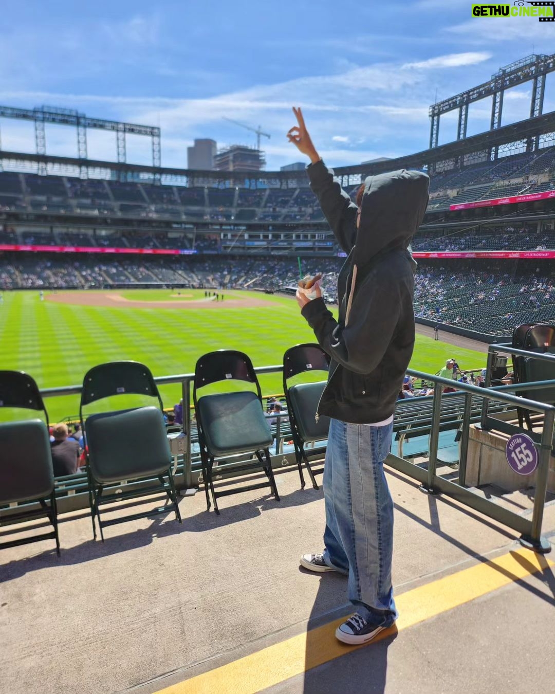 Chanwoo Instagram - let's go Rockies! Coors Field