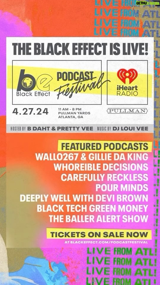 Charlamagne Tha God Instagram - Tickets on Sale now for the 2nd Annual @blackeffect podcast festival happening Saturday April 27th in Atlanta!!! Link To Purchase In My Bio!!! We Truly Thank GOD for it ALL!!!