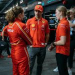 Charles Leclerc Instagram - A visit to the Scuderia 🏎️ Take a look at when @maya_weug and @aurelianobels16 went to catch-up with @charles_leclerc in the F1 garages ⭐️ #F1Academy #SaudiArabianGP Jeddah, Saudi Arabia