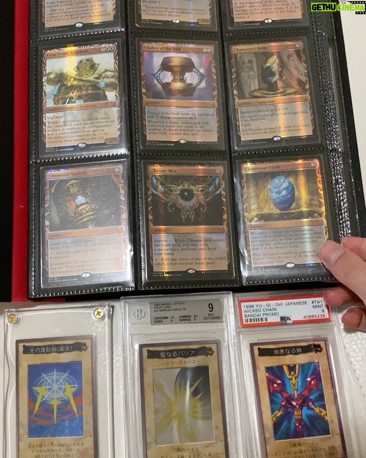 Charles White Jr. Instagram - I was big into collecting cards for awhile. I finished all but 1 masterpiece set for MTG and the entire 1998 Bandai yugioh set