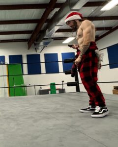 Charles White Jr. Instagram - Was practicing my wrestling moves on Christmas getting ready for upcoming MWL matches