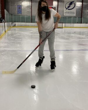 Charles White Jr. Instagram - Learning to skate and play hockey