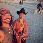 Charlie Carver Instagram – riding off into another sunrise 🌅 Black Rock City, Burning Man, Nevada