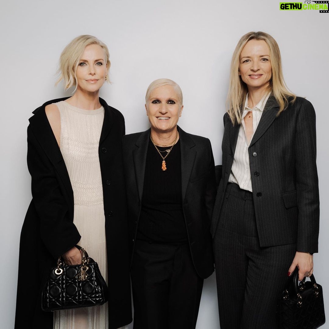 Charlize Theron Instagram - Still in awe by the absolutely stunning @Dior Autumn-Winter show. @mariagraziachiuri you have truly outdone yourself. So grateful to be apart of the House of Dior for all these years - thank you for letting me be apart of this magical moment. Till next time, Paris ✨ Paris, France