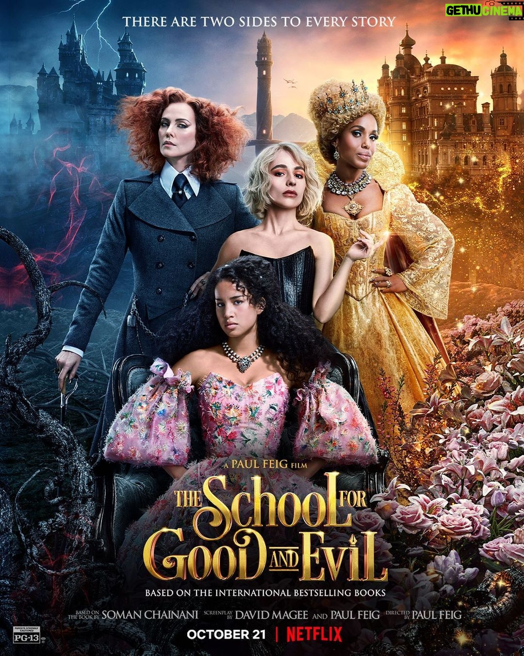 Charlize Theron Instagram - School is in session #SchoolForGoodAndEvil comes to Netflix on October 21st