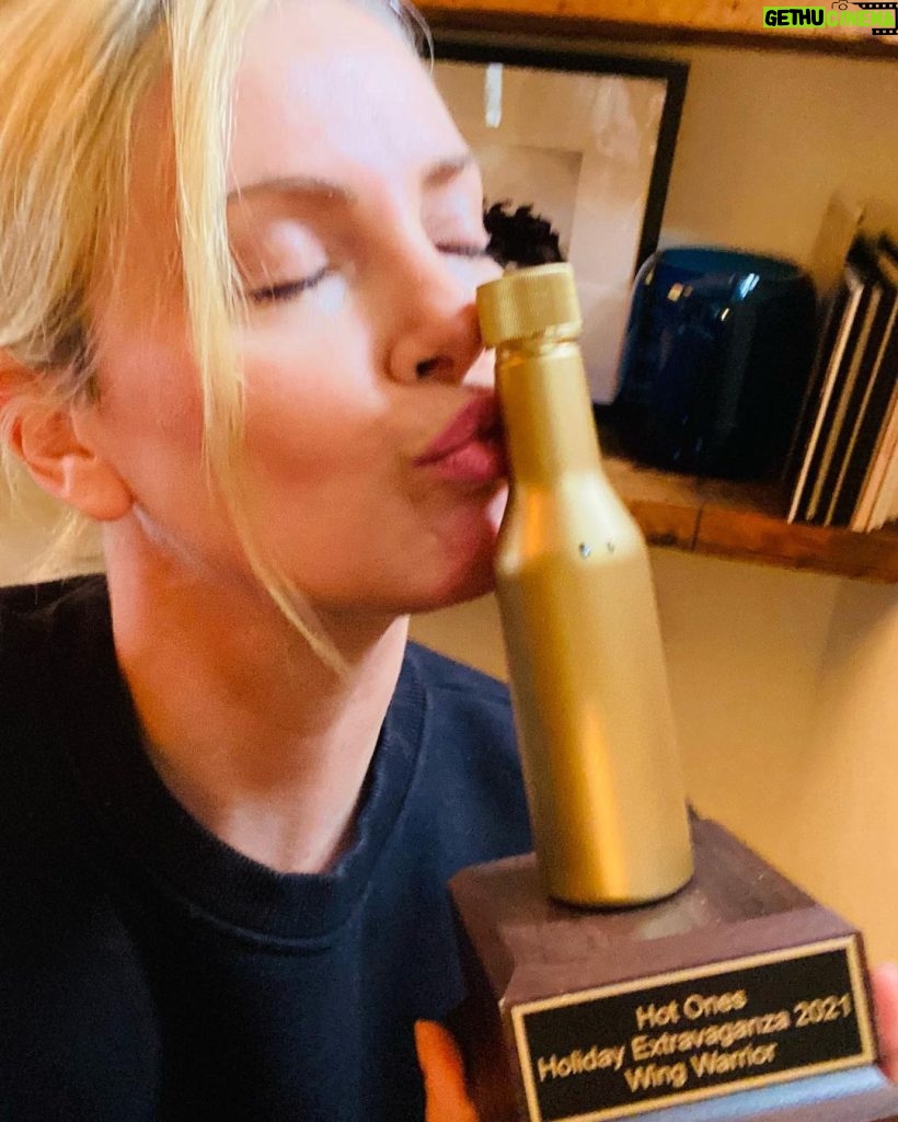 Charlize Theron Instagram - Hot wings warrior, bitches! 🔥