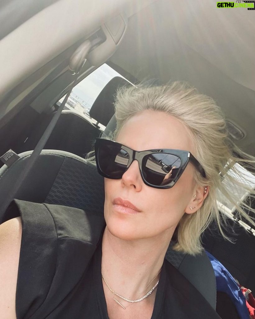Charlize Theron Instagram - Road tripping to Los Alamos 💜 Mad love for Chef Daisy and everyone at @bellslosalamos - so good!!!