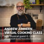 Charlize Theron Instagram - Who wants to learn how to make a 3 course meal from one of the best chefs in the game?! My friend, the incredibly talented @chefaz, is hosting a fun virtual event tomorrow to benefit my foundation, @ctaop – a three course cooking class, plus a live acoustic set from @phillyglove, a curated Spotify playlist and a special guest. Surprise… it’s me bitches! Join all of us Wednesday evening, link to tickets in my bio or at www.exploretock.com/andrewzimmern Let’s get cookin!!! 👩‍🍳