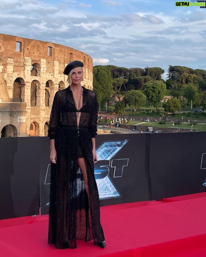 Charlize Theron Instagram - We are here!! World premiere of FAST X. Let’s go! @thefastsaga The Colosseum