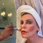 Charlize Theron Instagram - To every make up artist out there..... watch out, you’ve got competition!