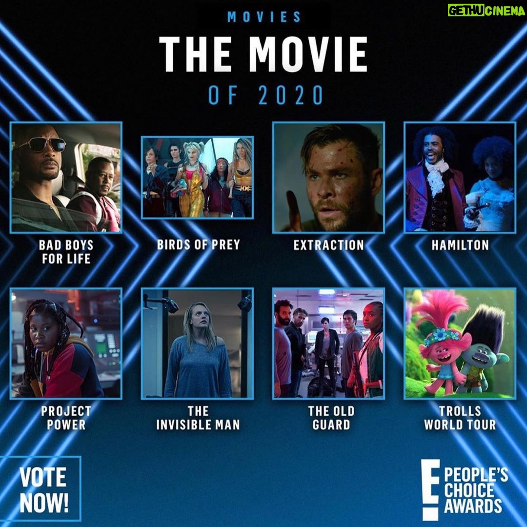 Charlize Theron Instagram - Still reeling from the fact that we got 4 @peopleschoice award noms!!! Thank you to...the people! It makes me so happy that @oldguardmovie resonated with so many of you around the world, and I am ecstatic to be in the company of these incredible films, actors and action stars! (I’m coming for you, @chrishemsworth 💪🏻) Check out my bio for links to vote for these awards AND to register to vote for the most important election of our lifetime! 2 🐦 1 🗿