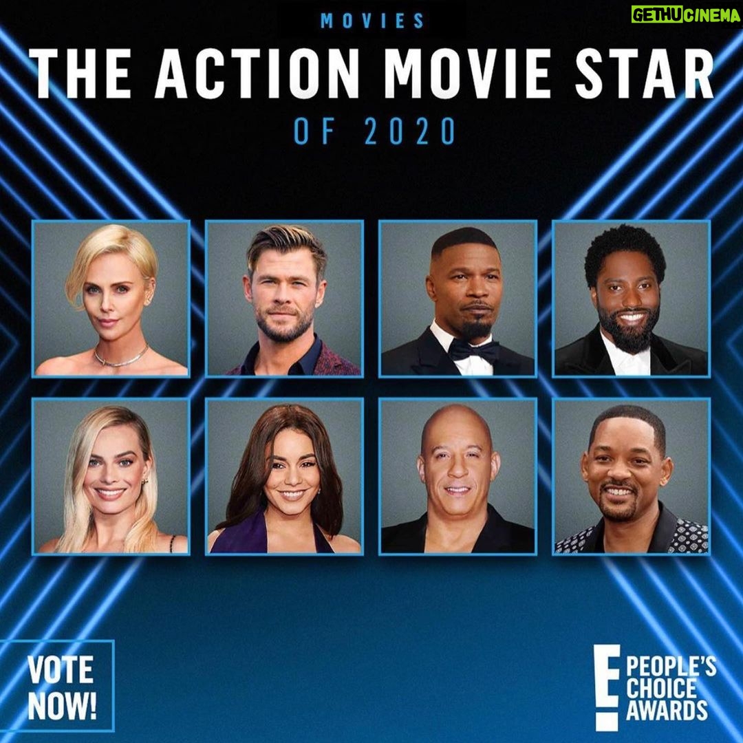 Charlize Theron Instagram - Still reeling from the fact that we got 4 @peopleschoice award noms!!! Thank you to...the people! It makes me so happy that @oldguardmovie resonated with so many of you around the world, and I am ecstatic to be in the company of these incredible films, actors and action stars! (I’m coming for you, @chrishemsworth 💪🏻) Check out my bio for links to vote for these awards AND to register to vote for the most important election of our lifetime! 2 🐦 1 🗿