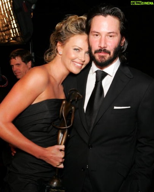 Charlize Theron Instagram - I love this handsome human so much! Happy birthday, Keanu. You’re just the best!💜