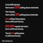 Charlize Theron Instagram - Need some #MondayMotivation? How about helping to keep #AllEyesOnKentucky. In case you haven’t heard, tomorrow in Louisville, KY - where Breonna Taylor was murdered - 600,000 registered voters will only have ONE polling place to vote. This is beyond unacceptable. Swipe for more info and action items to help ensure a fair election for this crucial Senate race.