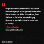 Charlize Theron Instagram - Need some #MondayMotivation? How about helping to keep #AllEyesOnKentucky. In case you haven’t heard, tomorrow in Louisville, KY - where Breonna Taylor was murdered - 600,000 registered voters will only have ONE polling place to vote. This is beyond unacceptable. Swipe for more info and action items to help ensure a fair election for this crucial Senate race.