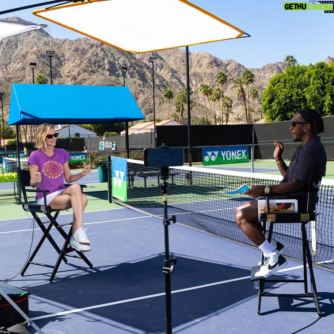 Charlize Theron Instagram - This week I got to immerse myself in two of my favorite things: Tennis, and @CTAOP π Had a blast out in the desert for @DesertSmash ββ got to play doubles with @bigfoe1998 and the one and only @djokernole, take on two powerhouses @vichka35 and @yvonneorji, and ALL was in support of CTAOPβs work uplifting young people in Southern Africa. So grateful to everyone who came out, and the team who has kept this epic event going strong for 20 years! Photo credit: 1 - π· - @bknownagency 2 - π· - @hairbyadir 3 - π· - @gettyimages 4 - π· - @hairbyadir 5 - π· - @tonythetigercrago 6 - π· - @grosbygroup 7 - π· - @ctaop 8 - π· - @katyakeely 9 - π· - @tonythetigercrago 10 - π· - @tonythetigercrago La Quinta, California